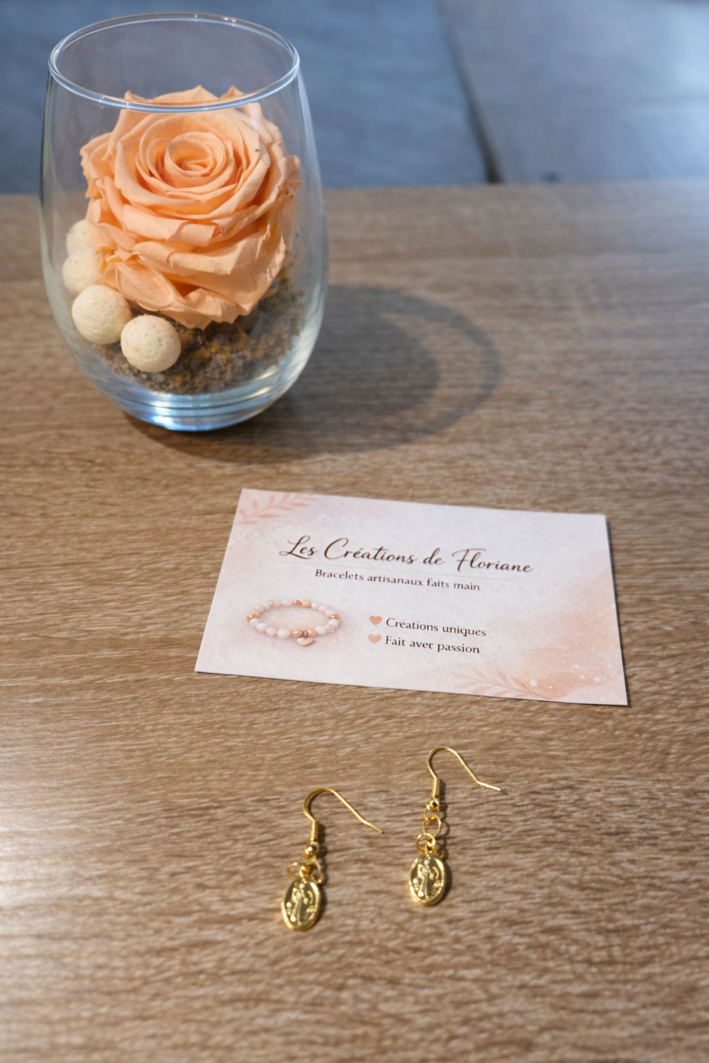 Boucles d’oreilles médailles dorées - saint benoît